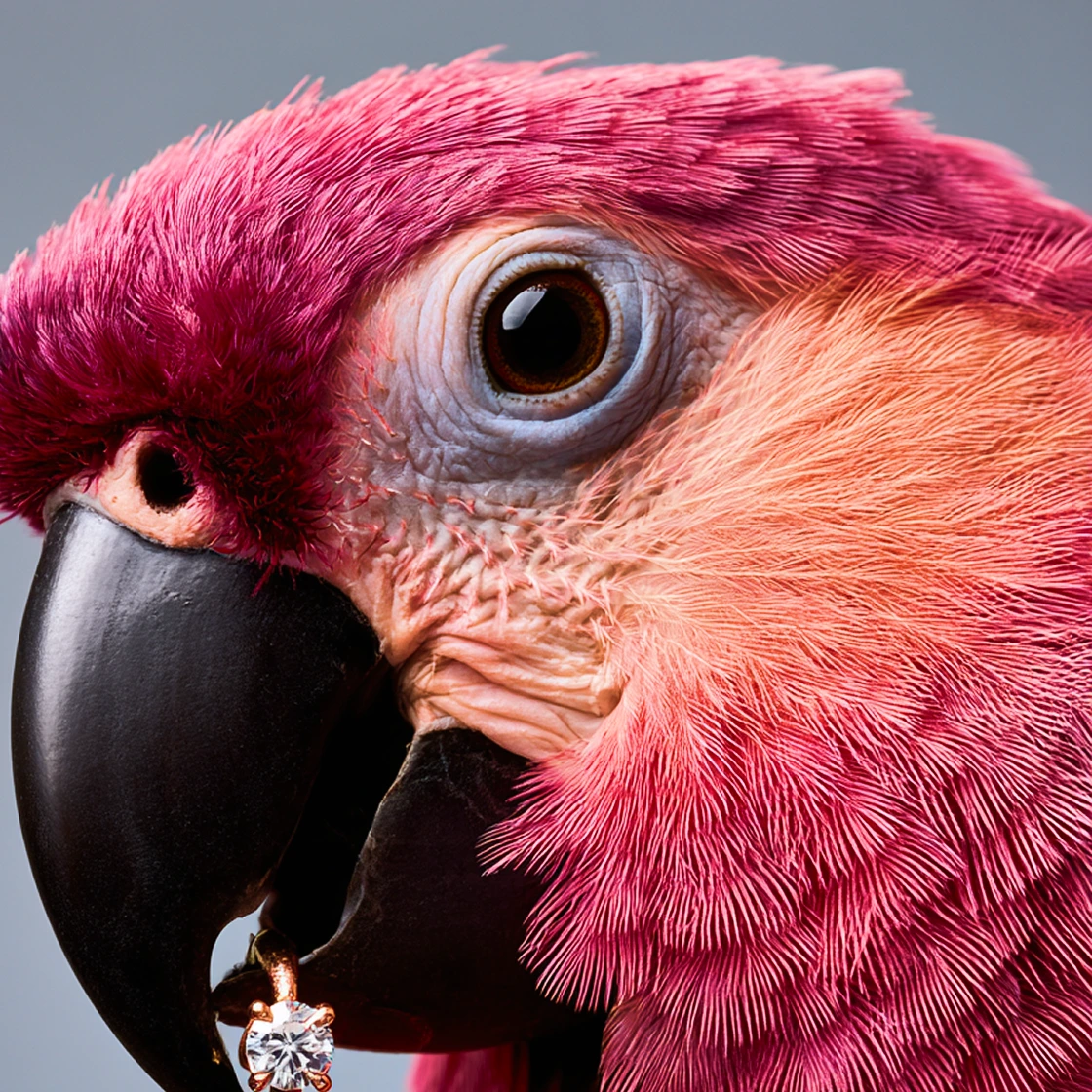 Pink parrot